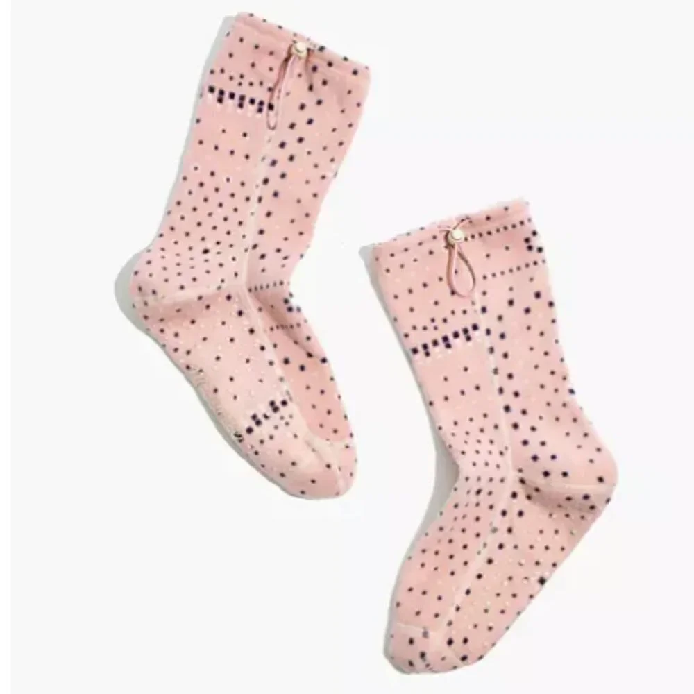 Madewell Slipper Socks Forgotten Petal Pink Cozy Soft NWT